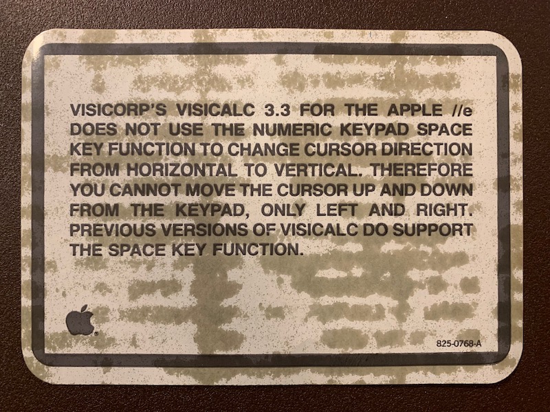 VisiCalc Notice